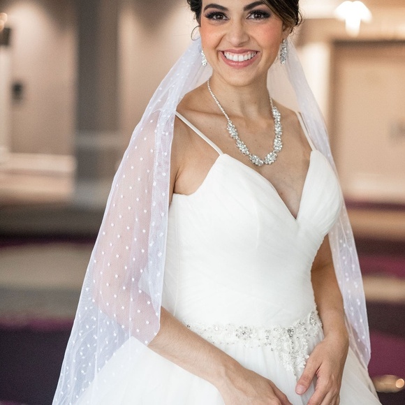 NEW Polka Dot Bridal Wedding Veil Ivory Bride soft Veil Swiss Dot